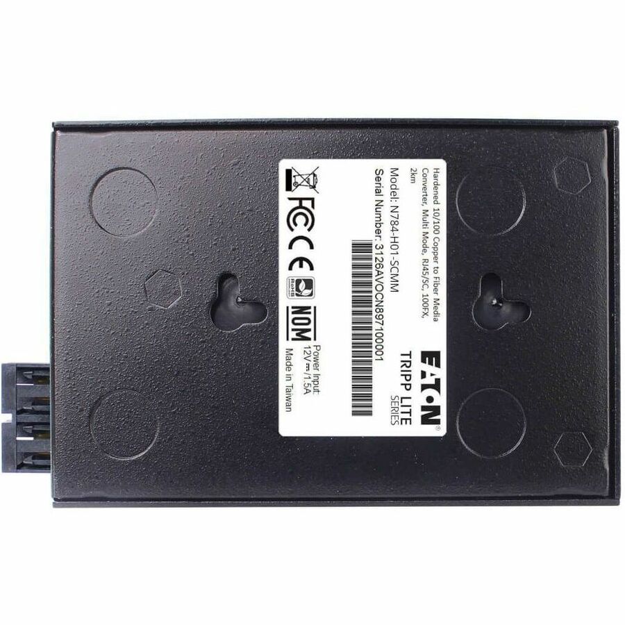 Eaton Tripp Lite N784-H01-SCMM Hardened Copper to Fiber Media Converter – 10/100 Mbps, Multimode Fiber, 2 km Range