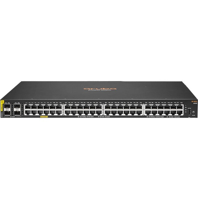 Hewlett Packard Enterprise R8N85A#ABA Aruba CX 6000 48G Class 4 PoE Switch with 4 SFP Ports
