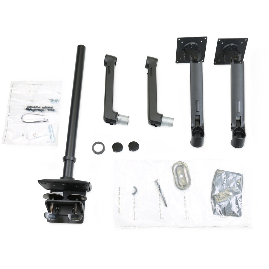 Ergotron LX Dual Stacking Arm Tall Pole Multi-Monitor Mount (Matte Black)