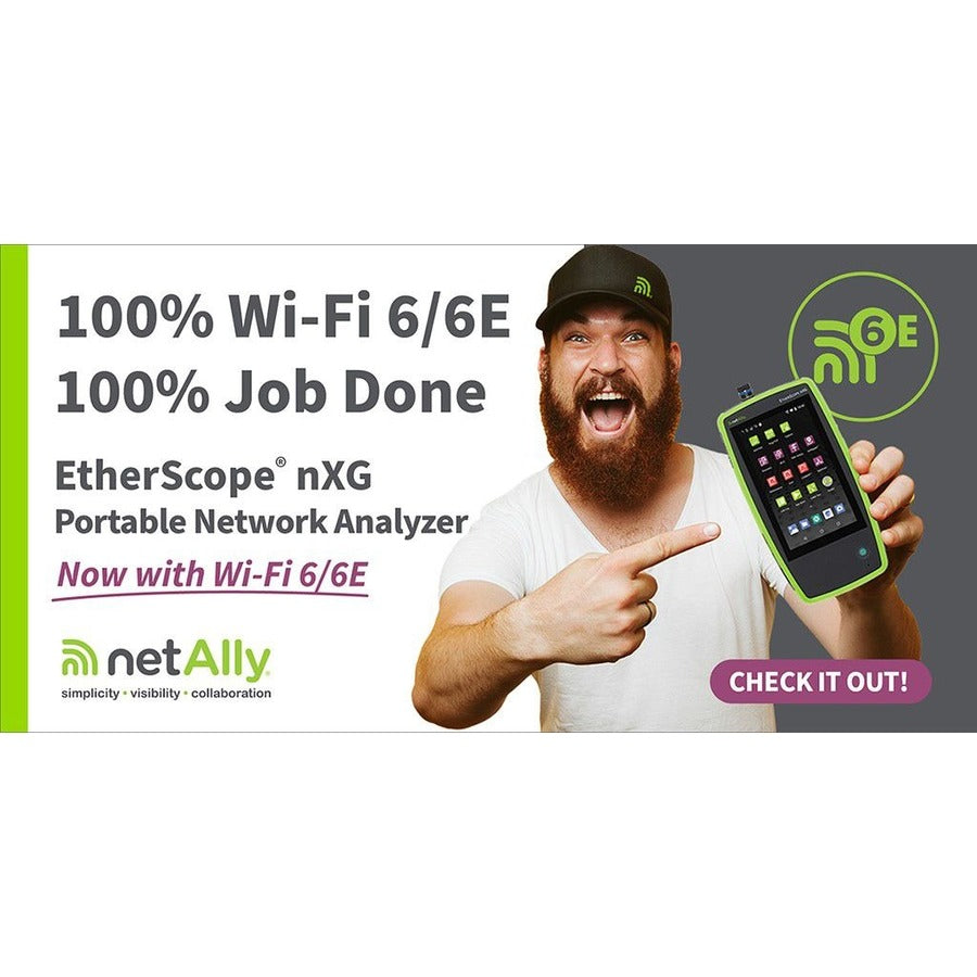 NetAlly EtherScope nXG (EXG-300) Portable Network Analyzer for Wi-Fi and Ethernet Testing