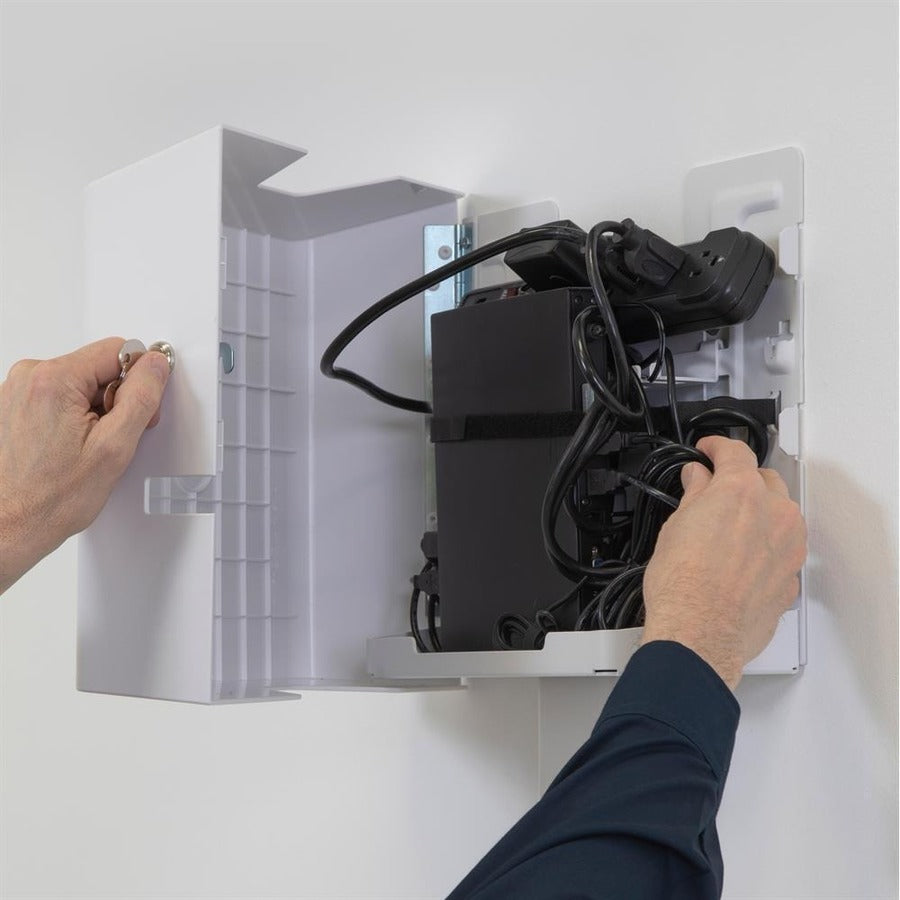 Ergotron Mounting Enclosure for CPU, White - Secure Wall-Mounted Computer Cabinet Part 98-543-251