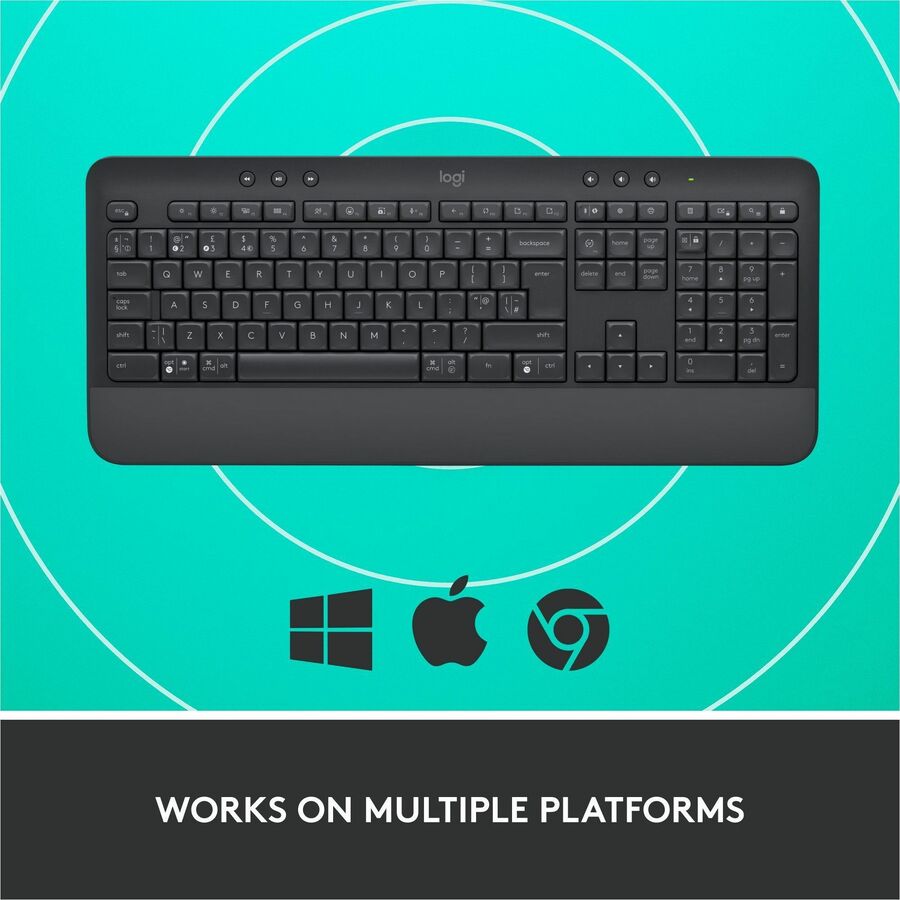 Logitech Signature K650 Wireless Comfort Keyboard with Wrist Rest - Graphite