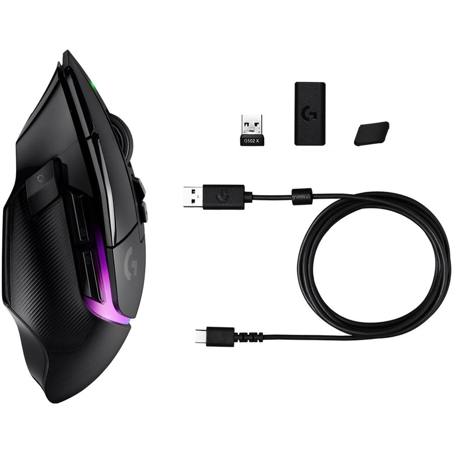 Logitech G Plus G502 X Wireless Gaming Mouse with LIGHTFORCE Switches and HERO 25K Sensor