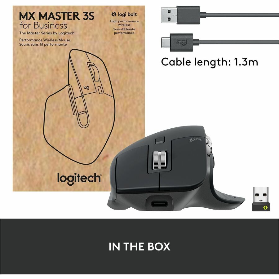 Logitech MX Master 3S for Business Wireless Mouse - Graphite