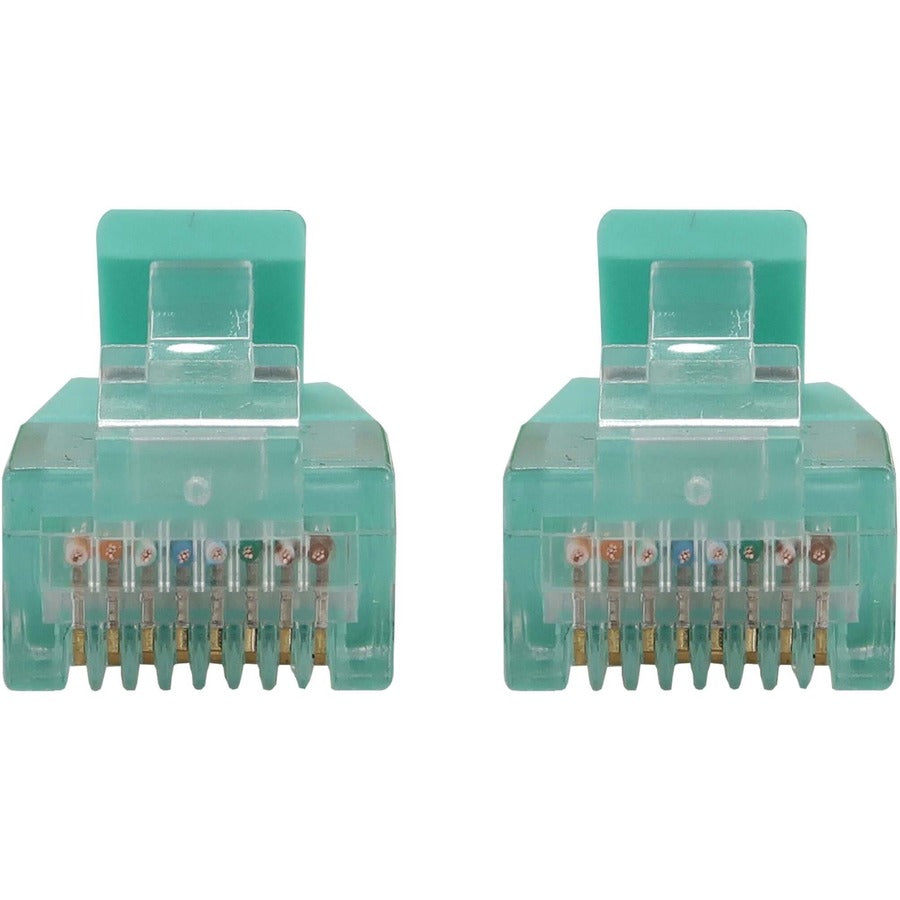 Eaton Tripp Lite Series Cat6a 10G Snagless Slim UTP Ethernet Cable (RJ45 M/M), PoE, Aqua, 25 ft