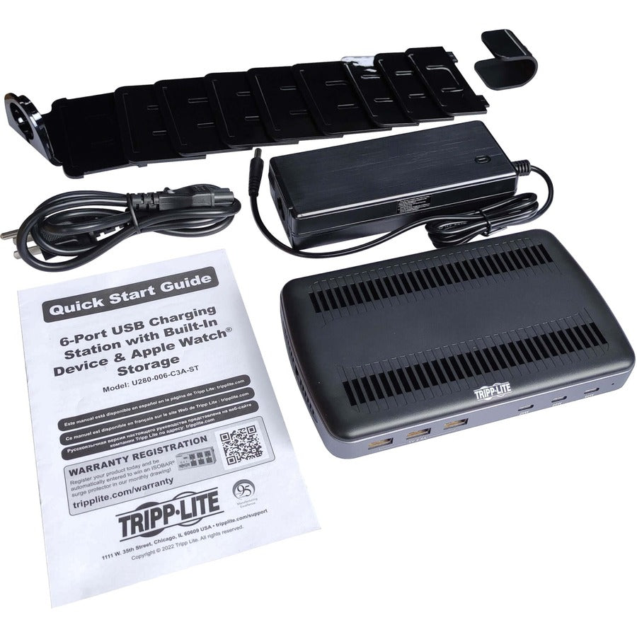 Eaton Tripp Lite Series 120W Multi-Device USB Charging Station with Storage and Fast Charging Ports