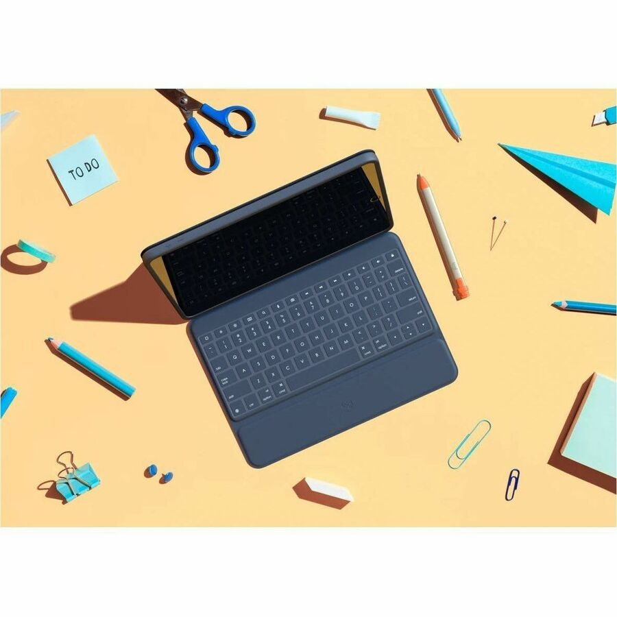 Logitech Rugged Combo 4 Keyboard and Cover Case for iPad (10th Gen & A16) – Durable Folio Design with Spill Resistance and Four Use Modes