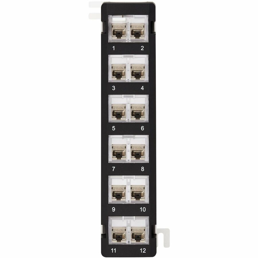 Eaton Tripp Lite Series 12-Port Wall-Mount Patch Panel for UTP Keystone Jacks, Rotatable Modules