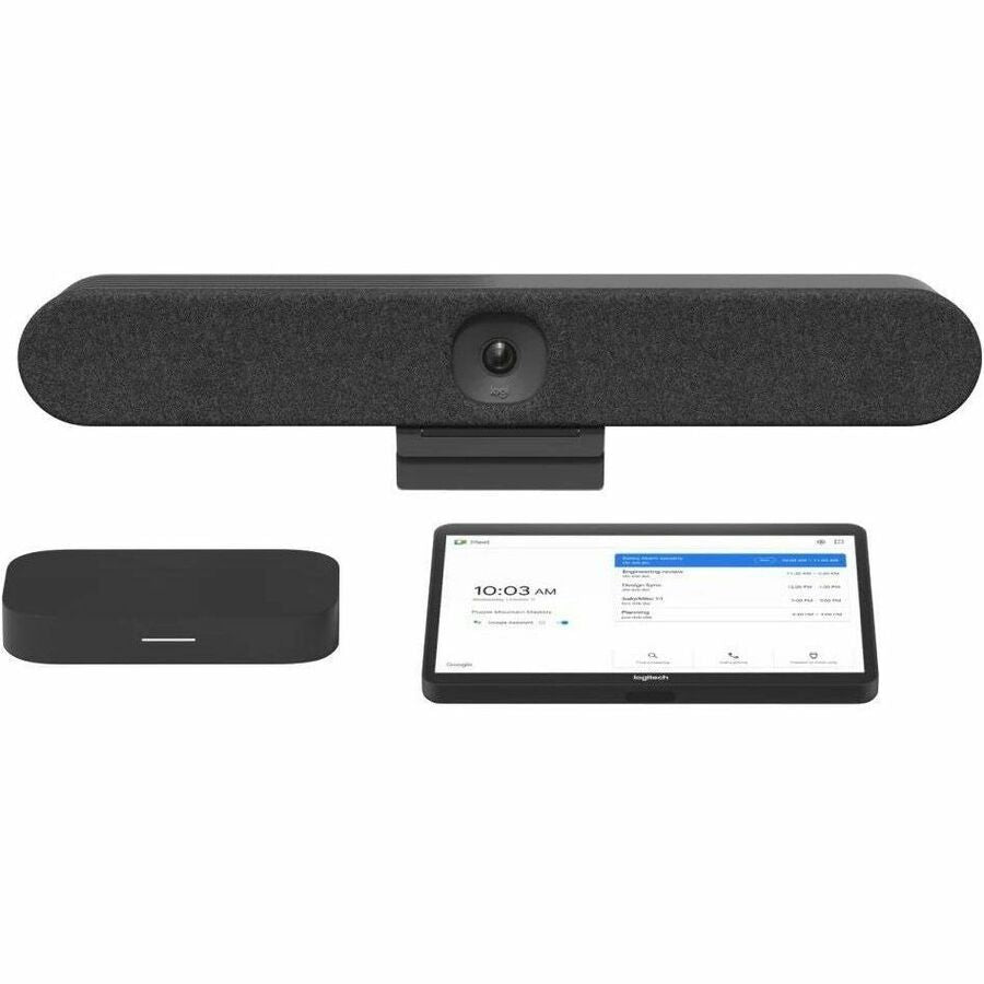Logitech Rally Bar Huddle Bundle with Google Meet Compute and Tap for Small Rooms