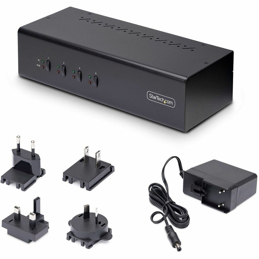StarTech.com 4-Port Dual-Monitor DisplayPort KVM Switch with 4K 60Hz Support and USB 5Gbps Ports