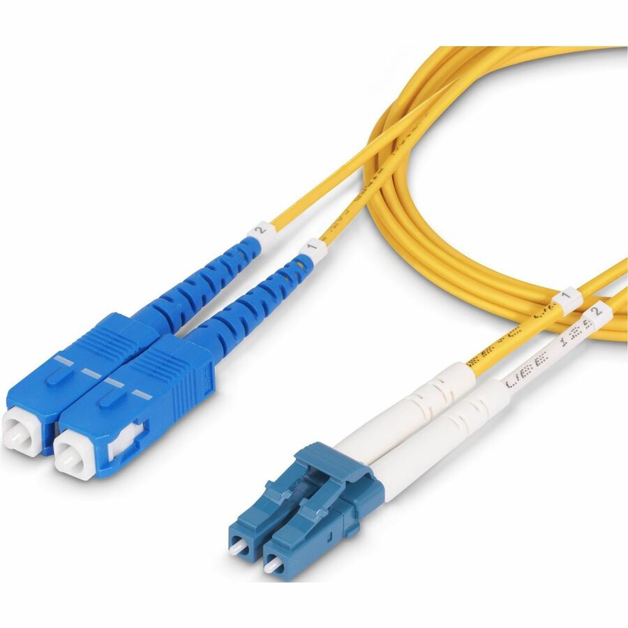 StarTech.com 20m LC to SC OS2 Single Mode Duplex Fiber Optic Cable, 9/125, 100Gbps, LSZH Jacket