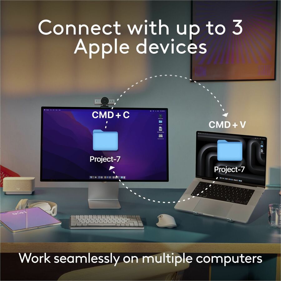 Logitech MX Anywhere 3S for Mac - Compact Wireless Bluetooth Mouse with 8K DPI, Quiet Clicks, Space Gray
