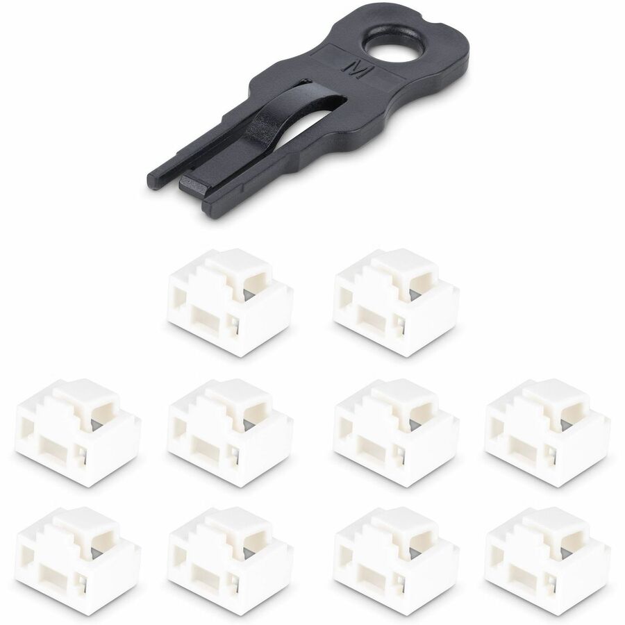 StarTech.com RJ45 Port Locks - 10 Pack with Security Key for Ethernet and LAN Ports