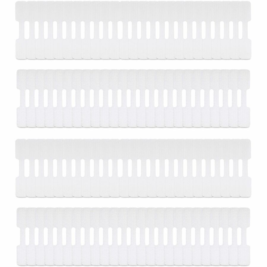 StarTech.com 3.5-inch Hook-to-Hook Cable Labels, 100 Pack - Reusable Wire & Cable Management Tags in White