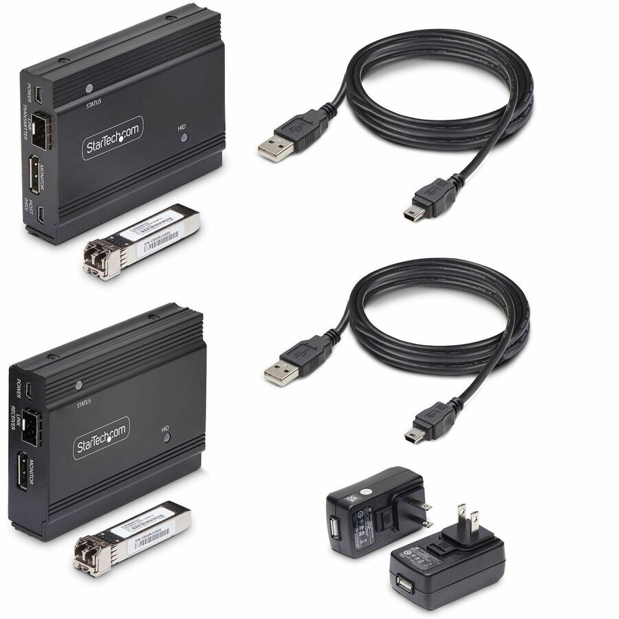 StarTech.com DisplayPort KVM Extender over Fiber Optic – 4K 60Hz Console Extender Kit up to 984 ft (300 m)