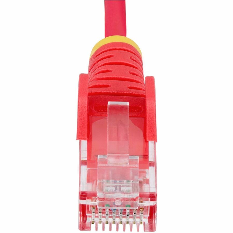 StarTech.com 7ft Red Slim CAT6 Ethernet Cable - LSZH, UTP, 28AWG, Snagless RJ45 Patch Cord for High-Density Networks