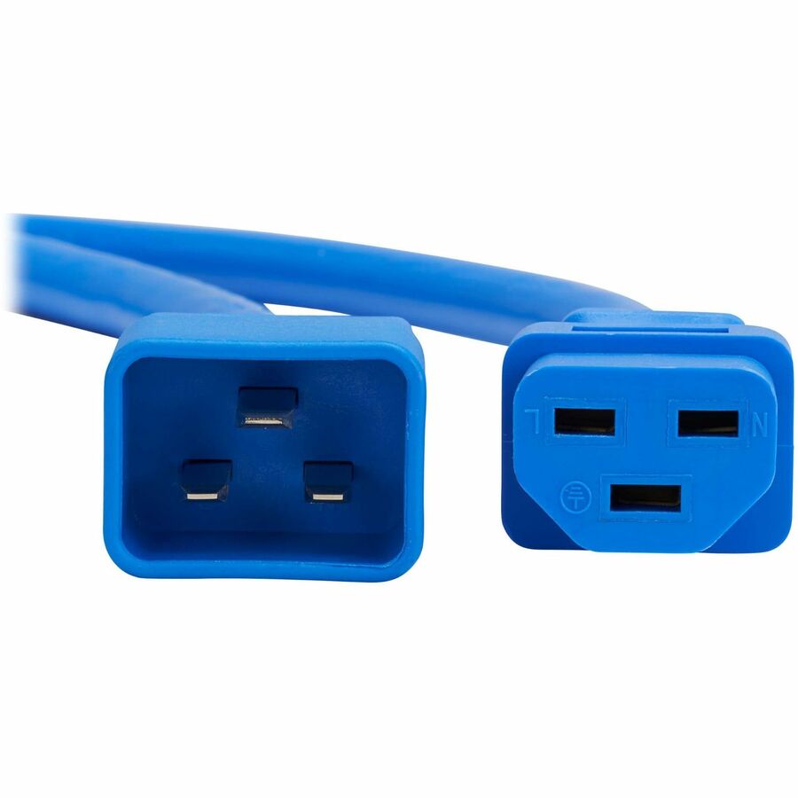 Eaton Tripp Lite Series Power Cord P035-004-ABL – Heavy-Duty 20A C20 to C21 Network Device Power Cable, 4 ft. Blue