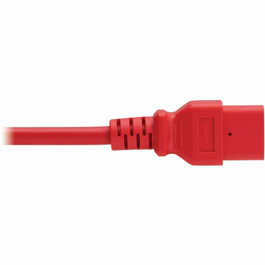 Eaton Tripp Lite Series Heavy-Duty Power Cord C14 to C21, 15A, 250V, 14 AWG, 5 ft, Red