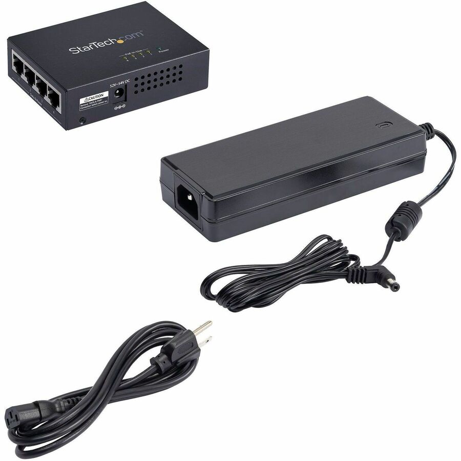 StarTech.com 4-Port Gigabit PoE+ Injector (POEINJ4G-US) for Power over Ethernet Devices