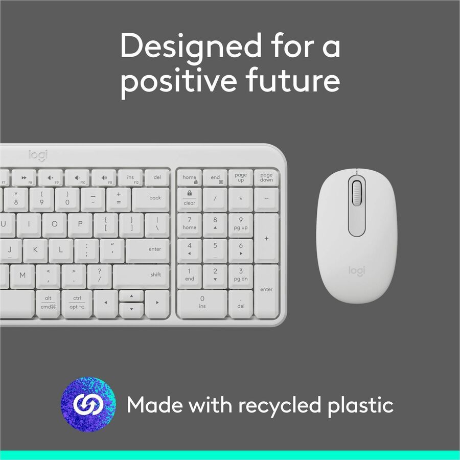 Logitech MK250 Bluetooth Wireless Keyboard and Mouse Combo – Compact, Ambidextrous Design with 12-Month Battery Life