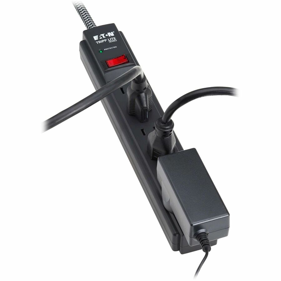 Eaton Tripp Lite Series Protect It! TLP610DB 6-Outlet Surge Protector with 1200 Joules and 10 ft Braided Cord