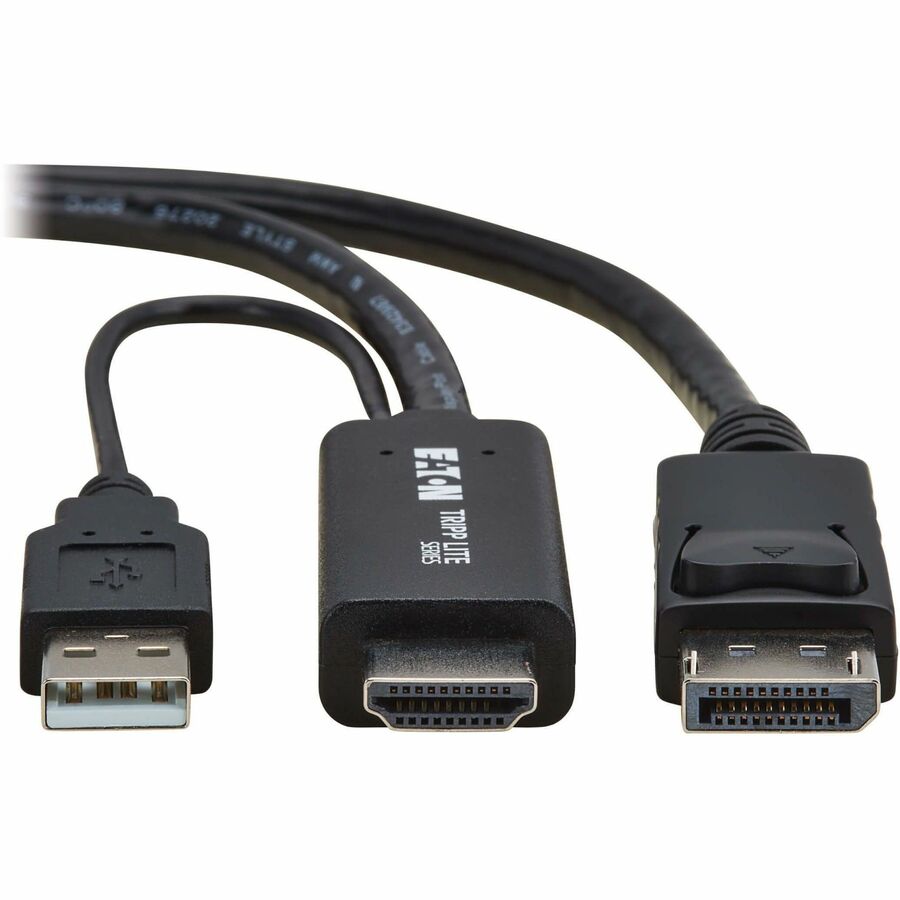 Eaton Corporation Tripp Lite Series HDMI to DisplayPort Active Adapter Cable (M/M) - 4K 60Hz, USB Power, 6.6 ft