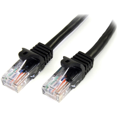StarTech.com 3 ft Black Cat5e Snagless UTP Patch Cable with PoE Support