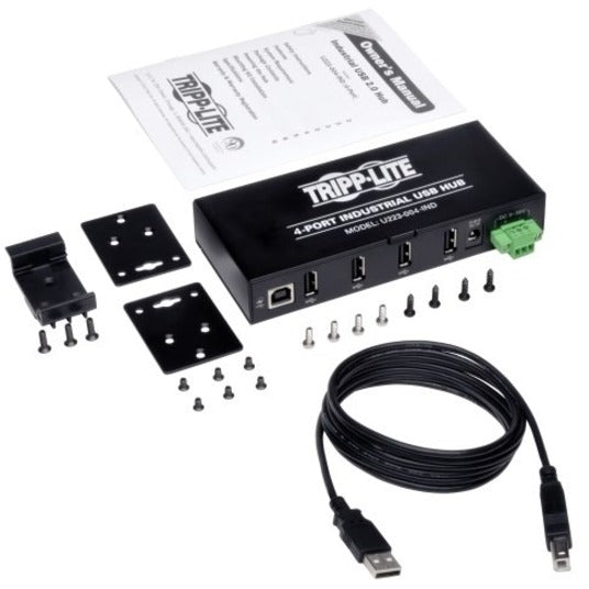 Eaton Tripp Lite Series 24-Port 1U Rack-Mount Cat5e Feedthrough Patch Panel, RJ45 Ethernet, TAA Compliant