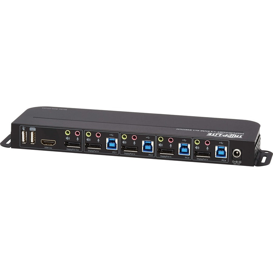 Tripp Lite DisplayPort USB KVM Switch 4-Port 4K 60Hz HDR DP 1.4 USB Sharing