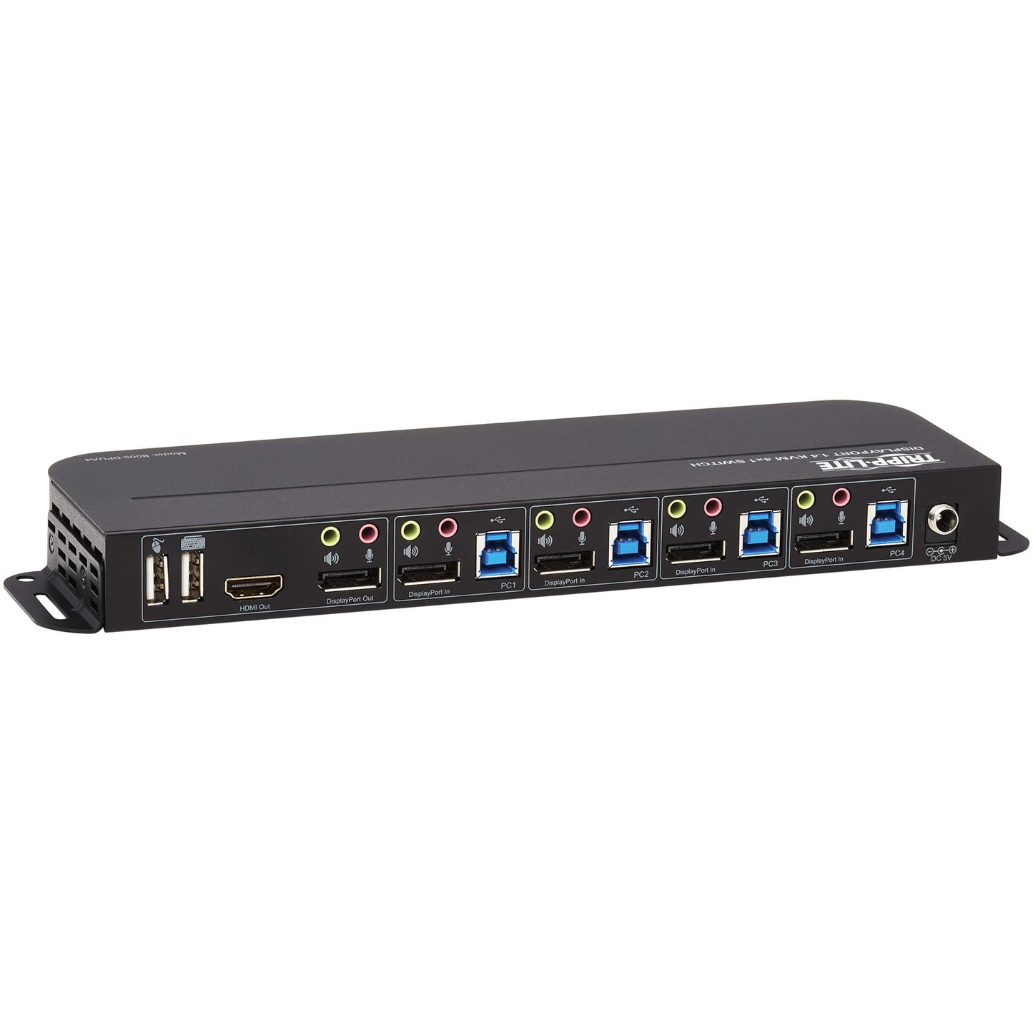 Tripp Lite DisplayPort USB KVM Switch 4-Port 4K 60Hz HDR DP 1.4 USB Sharing