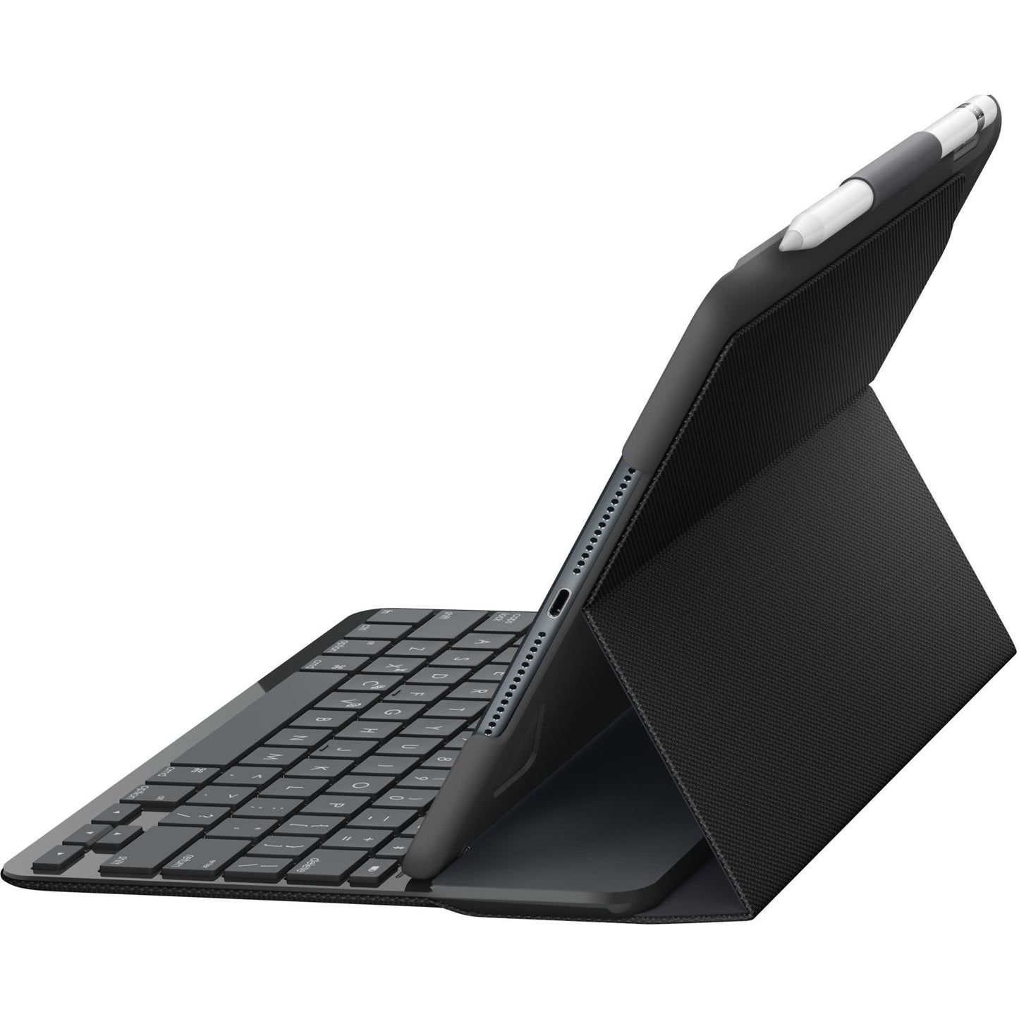 Logitech SLIM FOLIO Keyboard/Cover Case (Folio) Apple Pencil, iPad (2018), iPad (2017) - Black