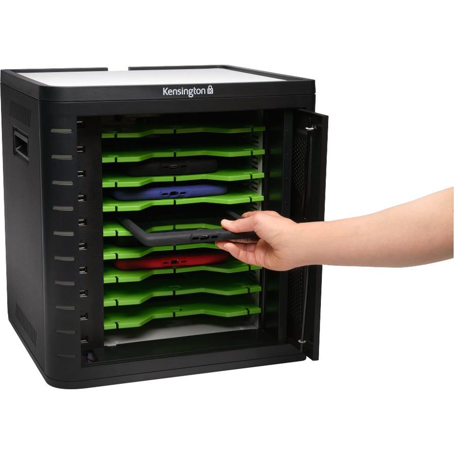 Kensington Charge & Sync Cabinet, Universal Tablet - Black