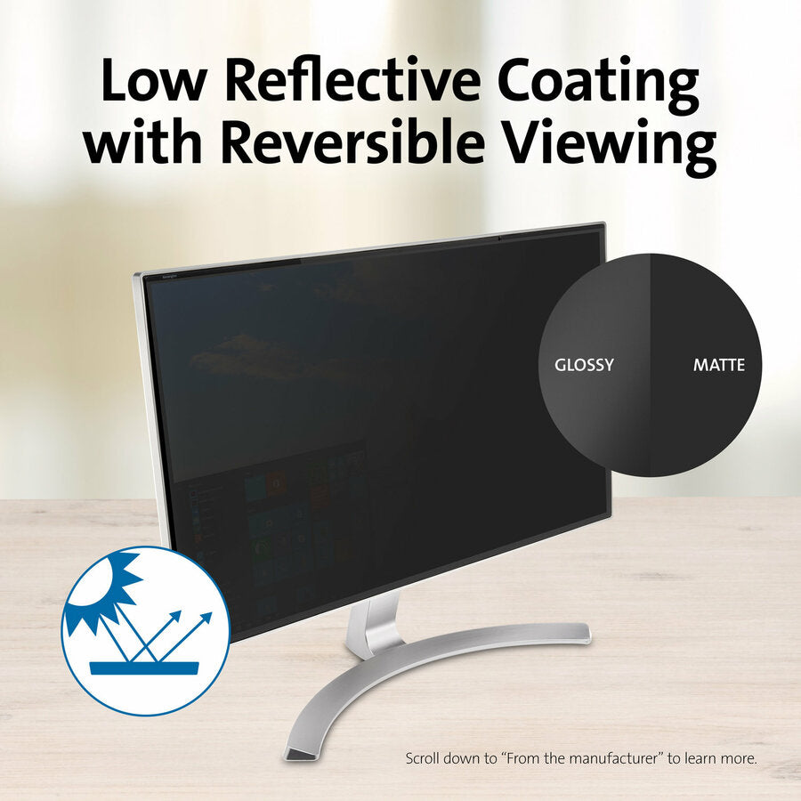 Kensington MagPro 27.0" (16:9) Monitor Privacy Screen Filter with Magnetic Strip Black