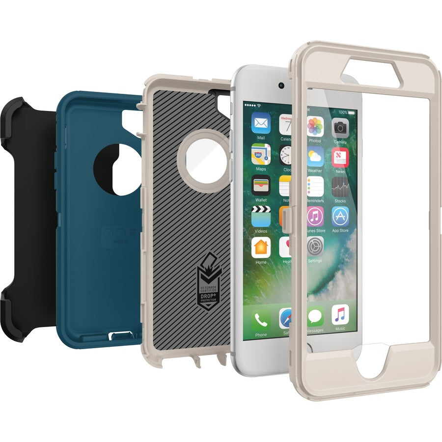 OtterBox Defender Carrying Case (Holster) Apple iPhone 8, iPhone 7 Smartphone - Big Sur
