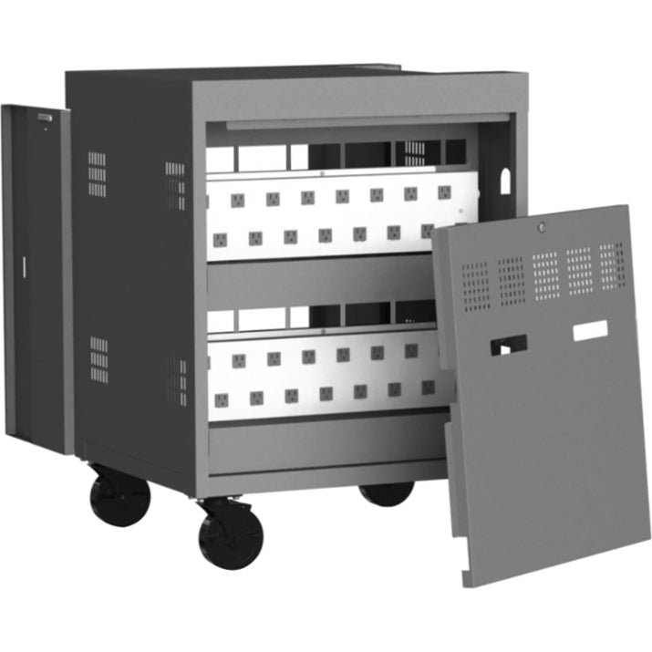 Bretford CUBE Cart 36, AC Charging, Charcoal Paint