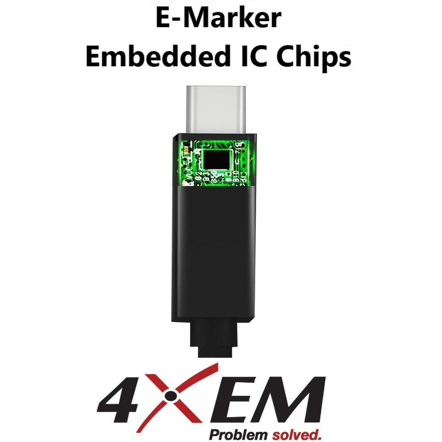 4XEM USB-C To USB-C Cable M/M USB 3.1 Gen 2 10GBPS 3FT Black