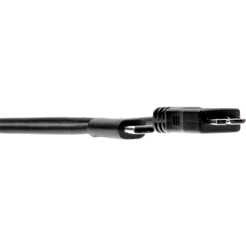 Rocstor Premium USB-C to Micro-B Cable 3ft (1m) - M/M - USB 3.0 - USB Type-C to Micro-USB Cable - USB for External Hard Drive, Tablet, Notebook - 3 ft - 1 Pack - 1 x Type C Male USB - 1 x Type B Male Micro USB - Nickel Plated - Shielding - Black CABLE 1M