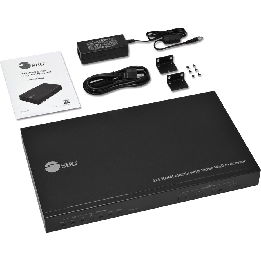 SIIG 4x4 HDMI Matrix & VideoWall Processor with RS232