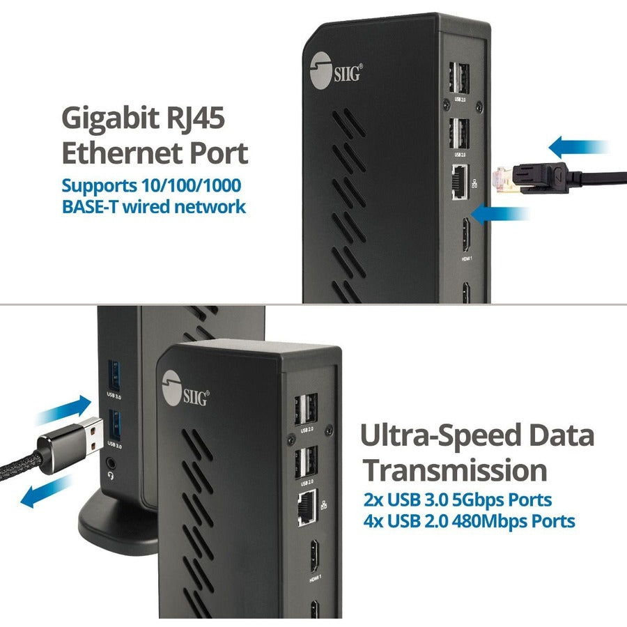 SIIG USB 3.0 Dual Head Full HD 1080p HDMI Video Docking Station