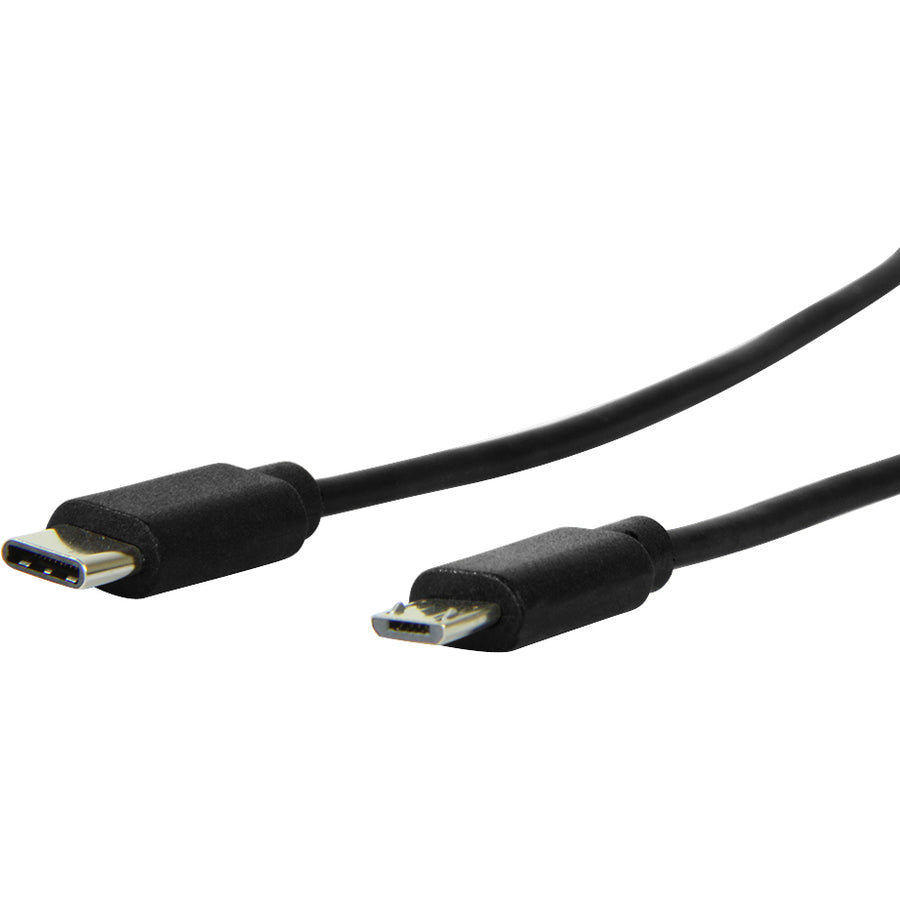 Rocstor Premier USB-C to Micro-B Cable - M/M 3ft (1m)- USB 2.0 - USB Type-C to Micro-USB Cable - USB Cable for External Hard Drives, Notebooks, and Tablets - 60 MB/s - 3 ft - 1 Pack - 1 x USB Type C Male - 1 x USB Type B Male Micro - Nickel Plated - Black