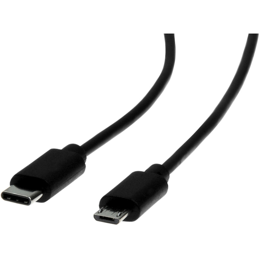 Rocstor Premier USB-C to Micro-B Cable - M/M 3ft (1m)- USB 2.0 - USB Type-C to Micro-USB Cable - USB Cable for External Hard Drives, Notebooks, and Tablets - 60 MB/s - 3 ft - 1 Pack - 1 x USB Type C Male - 1 x USB Type B Male Micro - Nickel Plated - Black