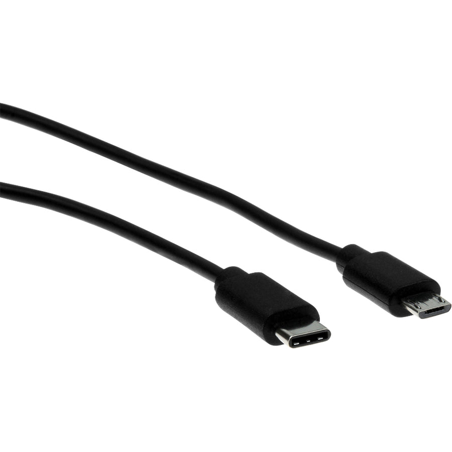 Rocstor Premier USB-C to Micro-B Cable - M/M 3ft (1m)- USB 2.0 - USB Type-C to Micro-USB Cable - USB Cable for External Hard Drives, Notebooks, and Tablets - 60 MB/s - 3 ft - 1 Pack - 1 x USB Type C Male - 1 x USB Type B Male Micro - Nickel Plated - Black