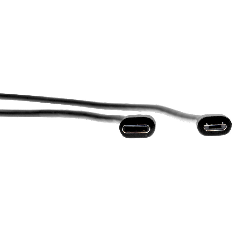 Rocstor Premier USB-C to Micro-B Cable - M/M 3ft (1m)- USB 2.0 - USB Type-C to Micro-USB Cable - USB Cable for External Hard Drives, Notebooks, and Tablets - 60 MB/s - 3 ft - 1 Pack - 1 x USB Type C Male - 1 x USB Type B Male Micro - Nickel Plated - Black