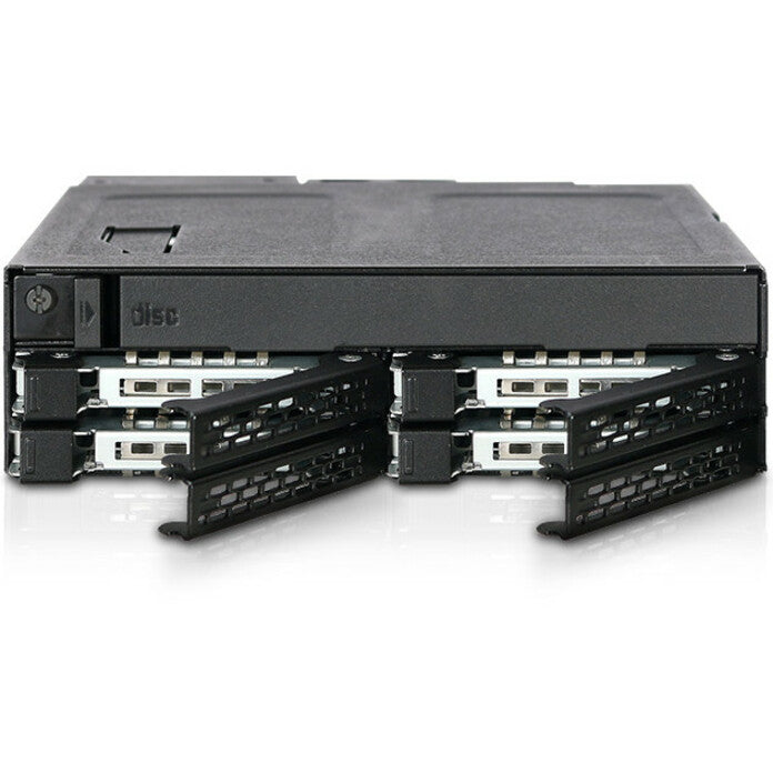 Icy Dock ToughArmor MB604SPO-B Drive Enclosure for 5.25" - Serial ATA/600 Host Interface Internal - Black