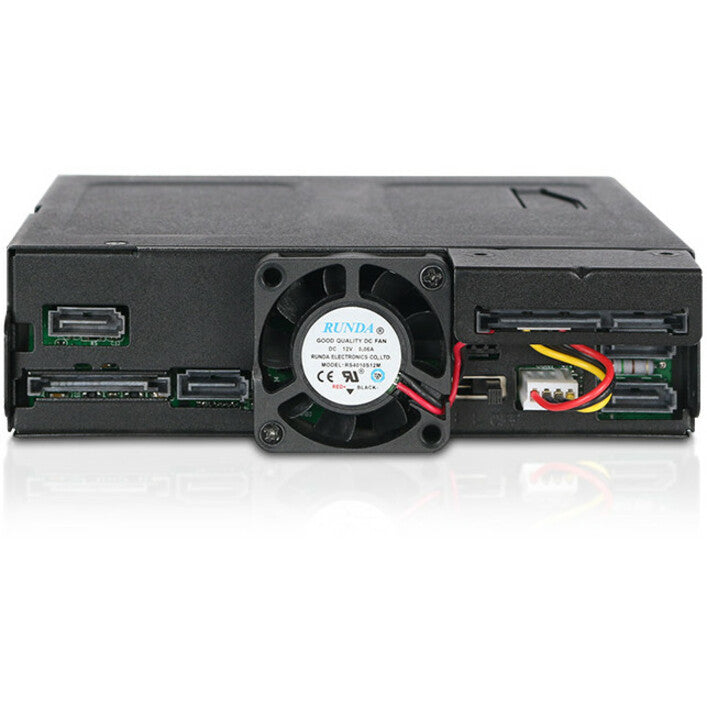 Icy Dock ToughArmor MB604SPO-B Drive Enclosure for 5.25" - Serial ATA/600 Host Interface Internal - Black