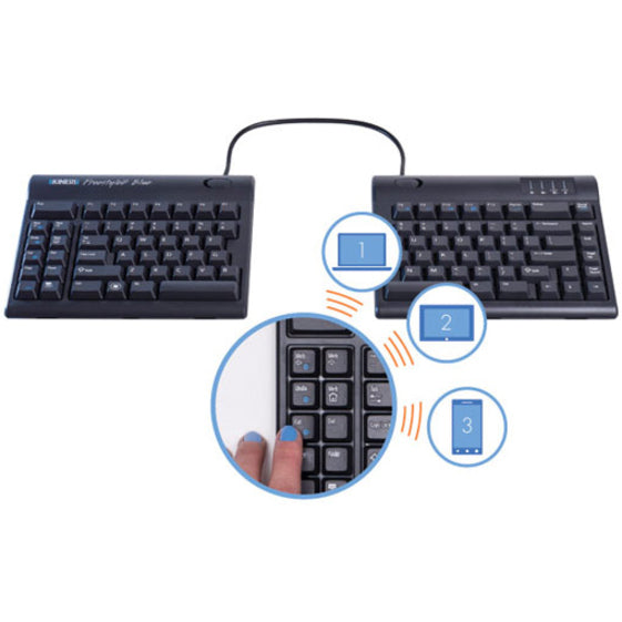 Kinesis Freestyle2 Blue, Bluetooth Multichannel™ Keyboard For Pc