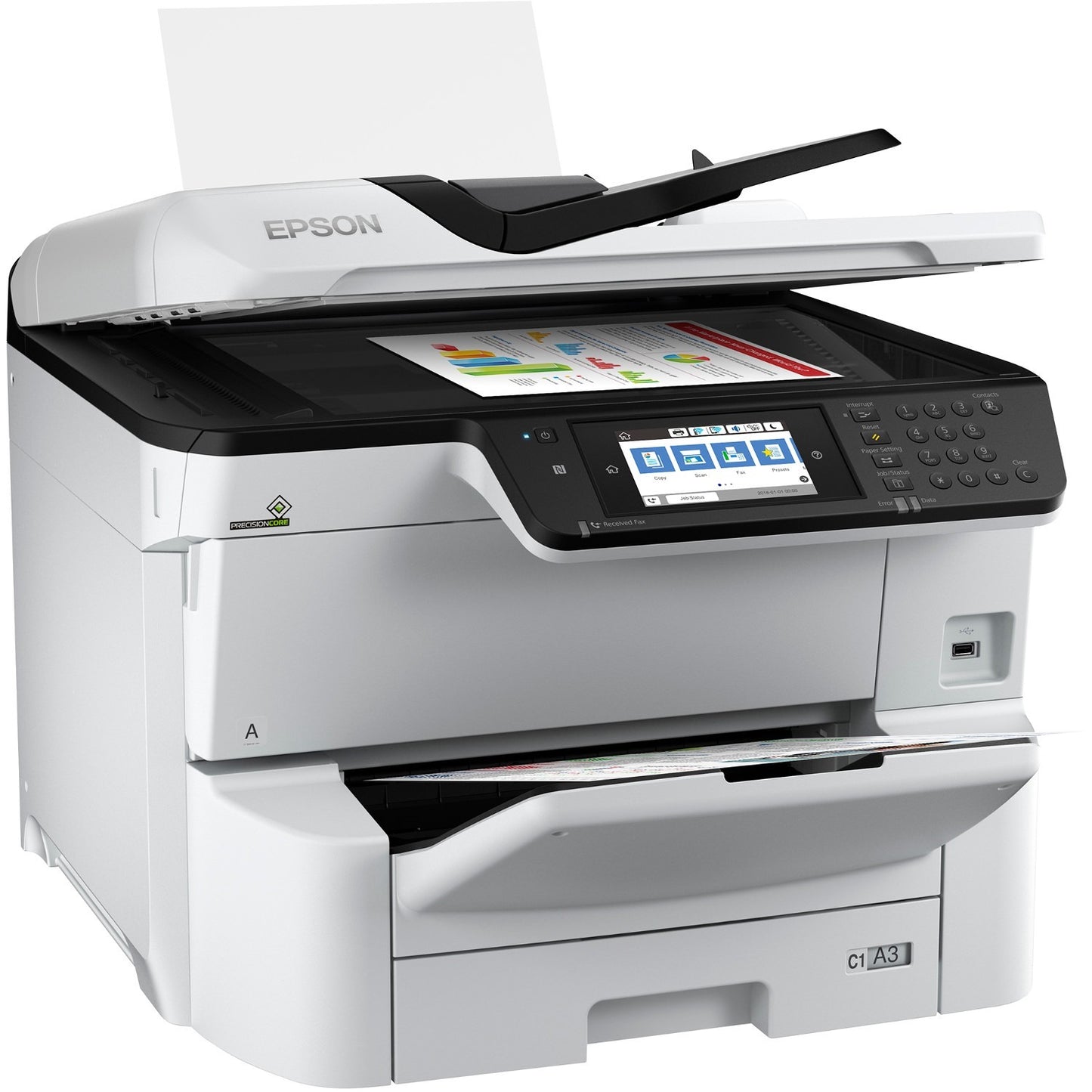 Epson WorkForce Pro WF-C8690 Wireless Inkjet Multifunction Printer - Color