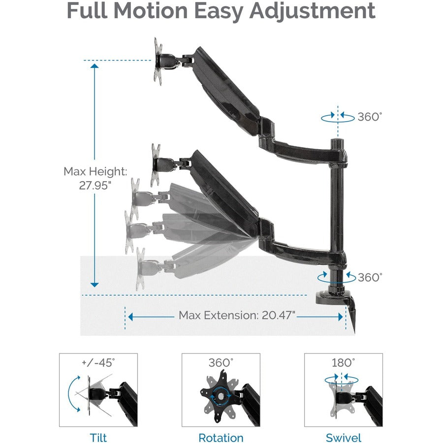 Fellowes Platinum Series Dual Stacking Monitor Arm