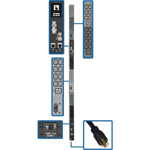 Tripp Lite 3-Phase PDU Monitored 10kW 200/208/240V 42 C13; 6 C19; L21-30P