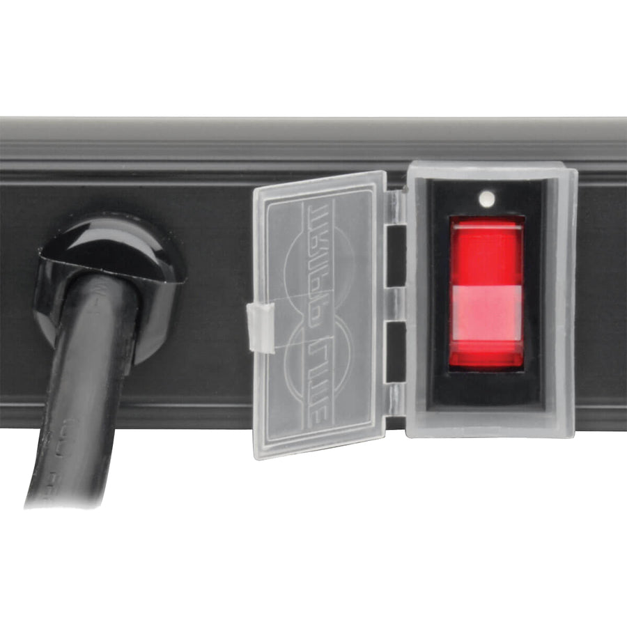 Tripp Lite Power Strip Right-Angle 5-15R 6 Outlet 8ft Cord 5-15P 24in Black